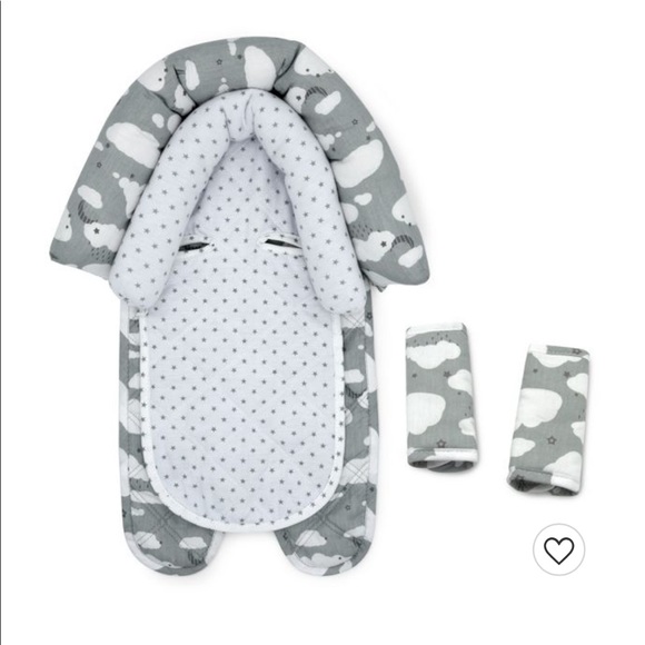 GO By Goldbug Clouds Duo Head Support And Strap Cover Set - Picture 1 of 12
